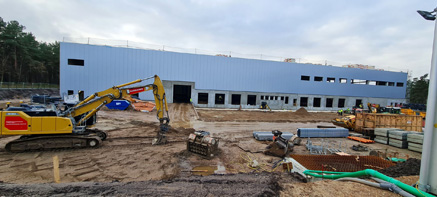 Werther Logistik GmbH & Co. KG Neubau Lagerhalle mit Büroeinbau, Waschhalle