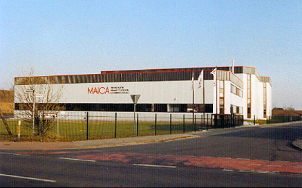 Maica Textilfabrik  Kommissionsgebäude mit Hochlager, Büro- und Sozialräumen